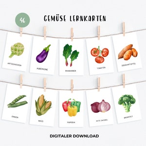 Types de légumes Cartes Flash Shopping Carte Flash de Légumes Cartes Flash pour Enfants Cartes de Shopping Montessori pour Enfants à Imprimer PDF Télécharger