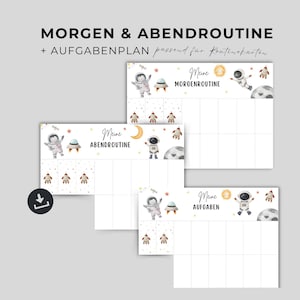 Tagesplan für Kinder, Morgen- Abendroutine für Kinder, Routineplan für Kleinkinder zum Ausdrucken, Tagesplaner, PDF-Download