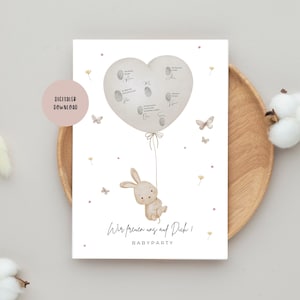 Gästebuch Babyparty, Geschenk Babyshower , Gästebuch  Babyparty Poster A4 + A3, digitaler Download