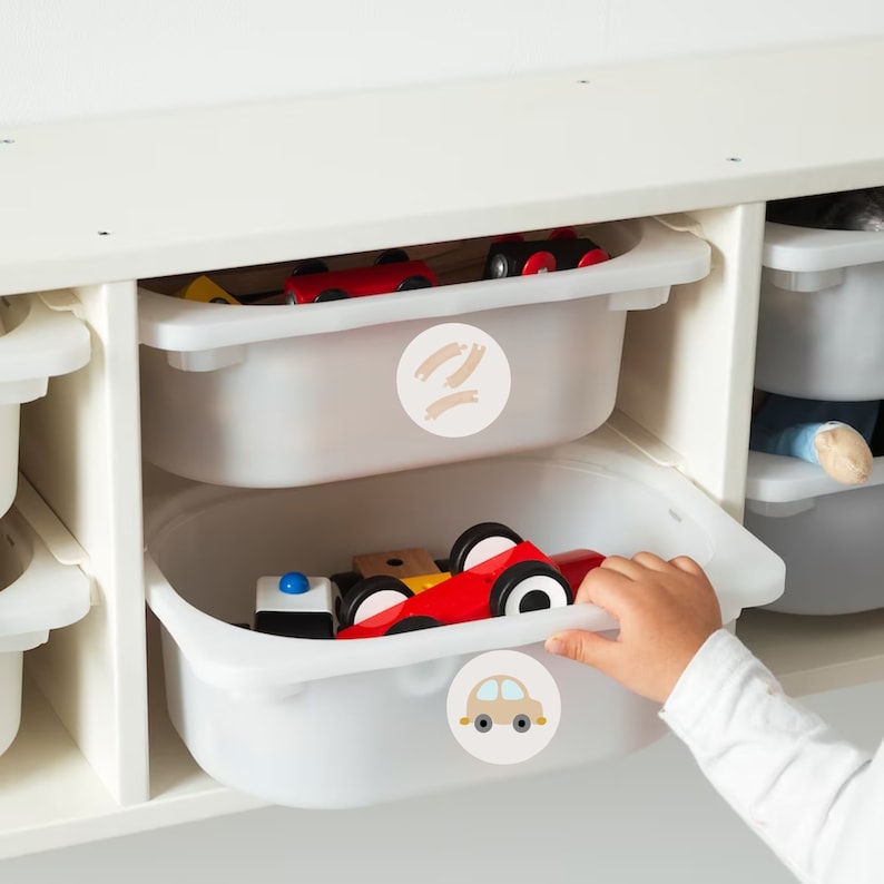 Toy labels children, stickers toys, organize toys children's room, storage Trofast, Montessori PDF to print image 3