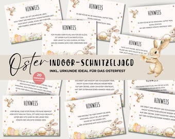 Búsqueda del tesoro de Pascua en interiores: búsqueda del tesoro de Pascua para niños, incluye certificado, idea de juego de Pascua para imprimir y descarga digital.