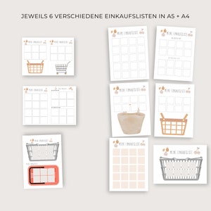 Einkaufsliste Kinder, Einkaufszettel Montessori, Einkaufen lernen, Einkaufsplaner Kinder Einkaufshilfe PDF zum Ausdrucken digitaler Download Bild 6