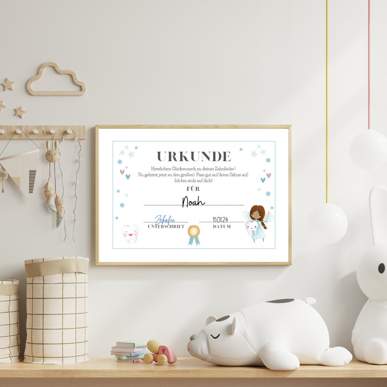 Post from the Tooth Fairy Template Set Tooth Calendar Tooth Fairy Letter & Certificate to Print, DIY Tooth Fairy Gift, PDF Download image 3