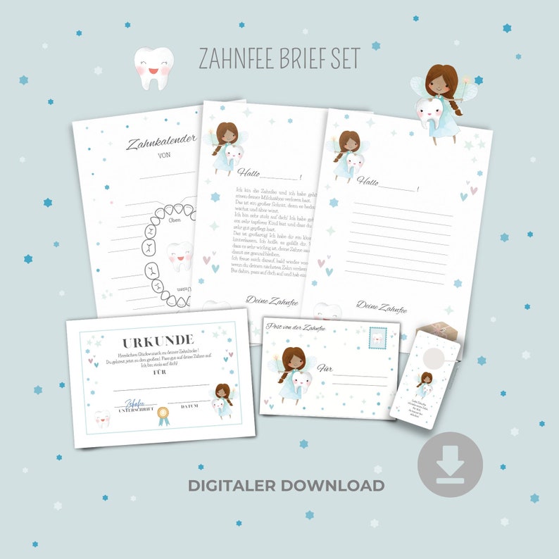 Zahnfee brief Set