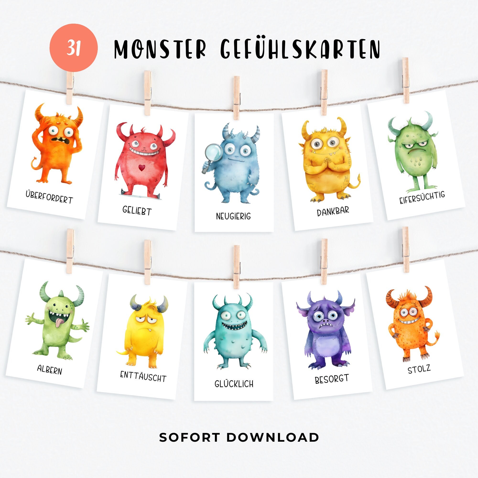 Gefühlskarten Für Kinder - 32 Emotionskarten Mit Erklärtexten Für Kindergarten & Grundschule