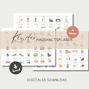 Plan de hogar para niños, plan de tareas Montessori, planificador semanal A3+A4 para imprimir, descarga digital en PDF