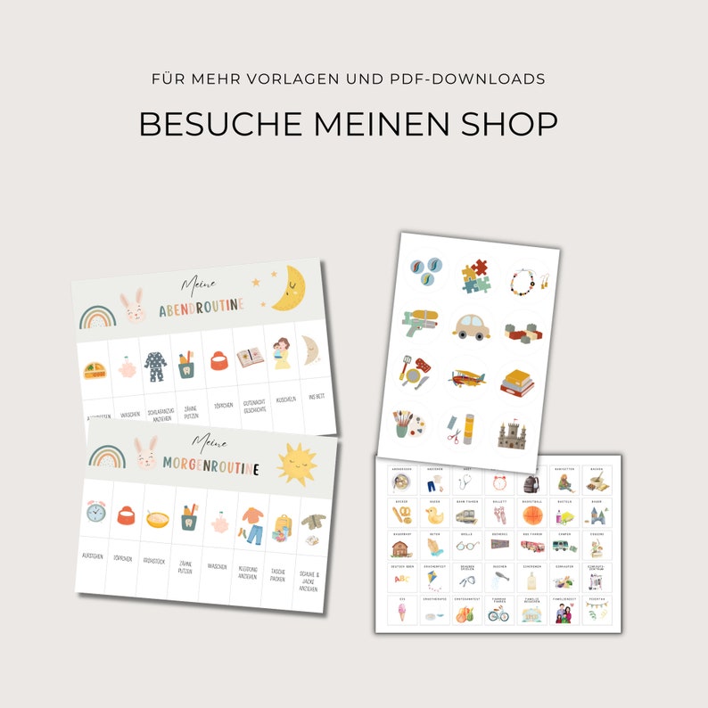 Einkaufsliste Kinder, Einkaufszettel Montessori, Einkaufen lernen, Einkaufsplaner Kinder Einkaufshilfe PDF zum Ausdrucken digitaler Download Bild 8