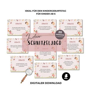 Indoor scavenger hunt for children Treasure hunt for home Treasure hunt for children&#39;s birthday party Scavenger hunt in rhyme form to print out PDF Download