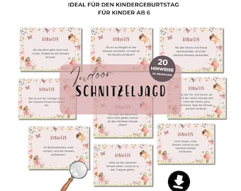 Indoor scavenger hunt for children Treasure hunt for home Treasure hunt for children's birthday party Scavenger hunt in rhyme form to print out PDF Download
