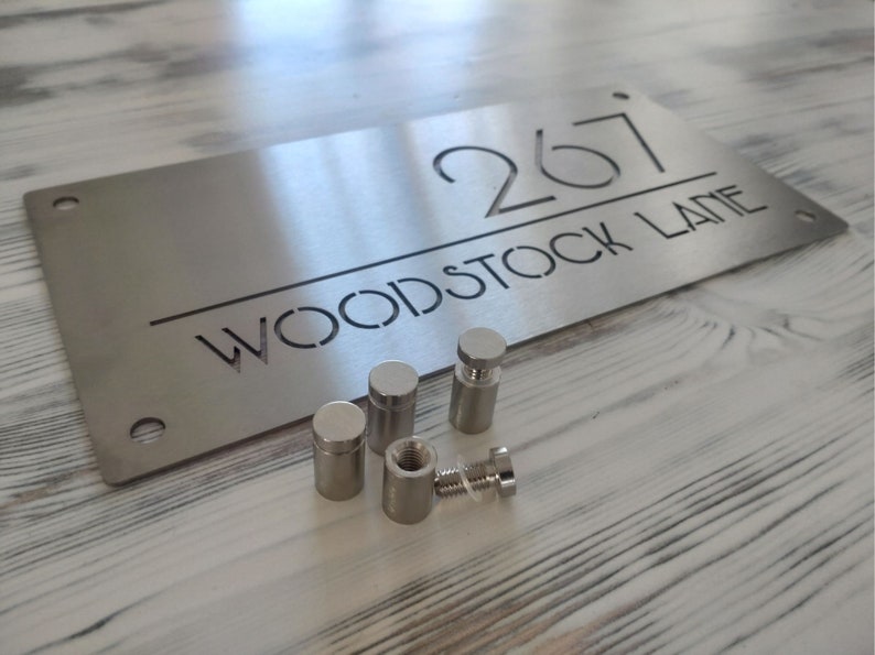 Stainless Steel House Sign, House Name Sign, Metal House Sign, Door