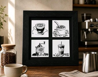 Magnetic Coaster Set -- Coffee