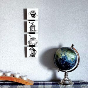 WALL ART COASTER Sets -- Coffee