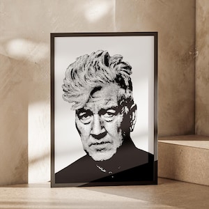 David Lynch Portrait,  Art Print | David Lynch Quote Poster | David Lynch Wall Art | We live inside a Dream | Digital Art | READY TO PRINT