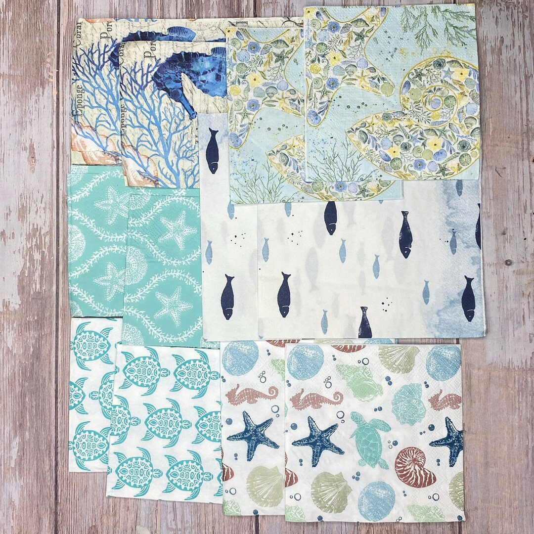 Napkins for Decoupage, Paper Napkins, Sea/ocean Themed Napkins - Etsy