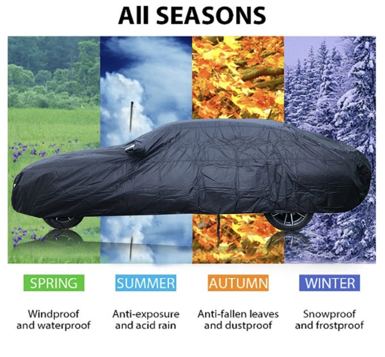 Universal Suv/sedan Full Car Covers Outdoor Waterproof Sun Etsy