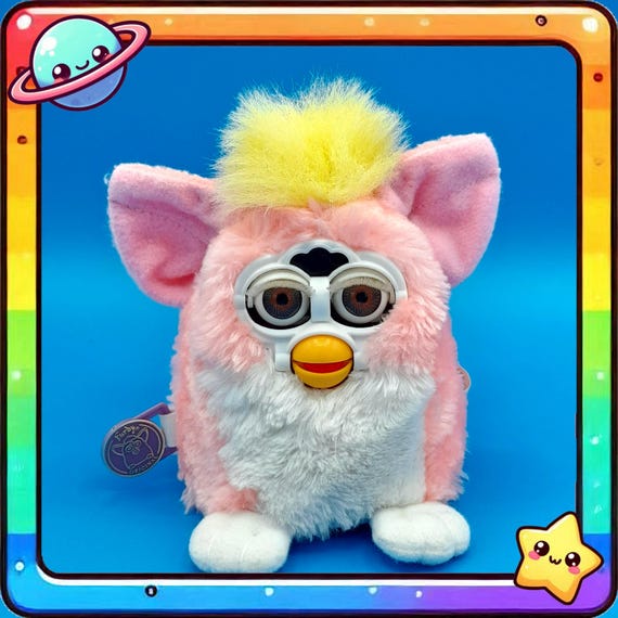 Vintage Peachy Furby Baby Working talking 1990s toy Pink Furby