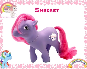 Vintage My Little Pony Sherbet 1980s retro hasbro childhood toy MLP