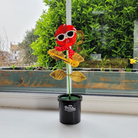 Vintage Dancing Funky Interactive Flower Toy Hibiscus Plant With