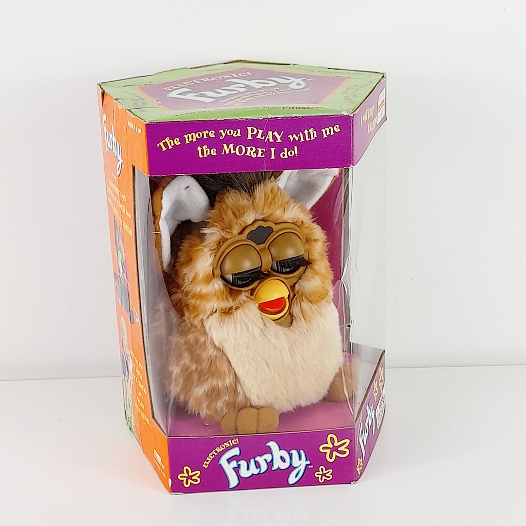Rare Find Golden Stripes Furby 1998 Still Sealed in Original Box Plush