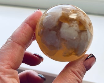 Flower Agate Sphere, Small Sphere, Flower Agate Ball, Flower Agate, Crystal Gift