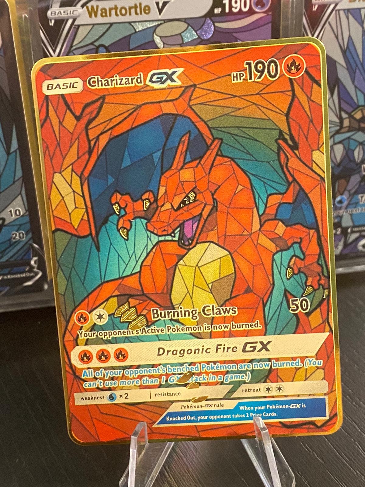 Charizard Vstar Gx Vmax Pokemon Card Gold High Quality Custom Metal