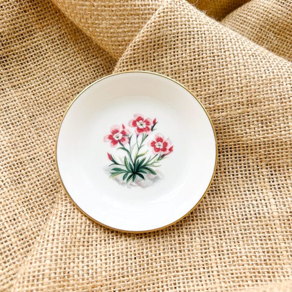 Lot De 2 Raviers Fleuris Royal Worcester – Fine Bone China – Vintage 1980