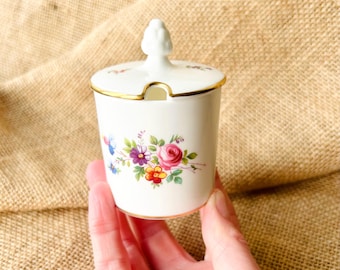 Vintage Minton Marlow Bone china Jam pot - Gift for her - Vintage home decor