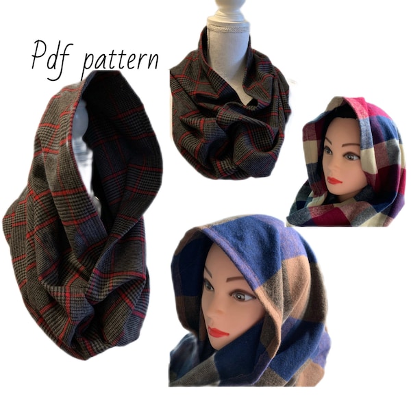 Adult scarf, neck, and head cover. PDF instant download sewing instructions