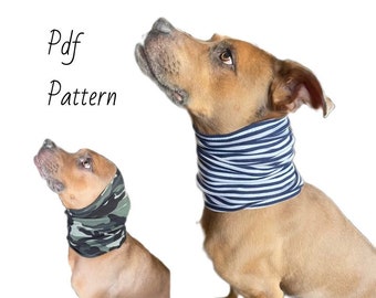 4 size dog neck warmer/snood, pdf digital pattern, A4 format instant download sewing instruction, practical dog neck warmer.