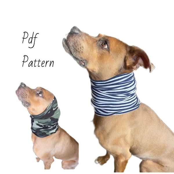 4 size dog neck warmer/snood, pdf digital pattern, A4 format instant download sewing instruction, practical dog neck warmer.