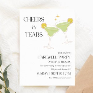 Going Away Party Invitation Editable Template Margarita Modern Farewell Party Invite Moving Away Invite Printable Farewell Invitation