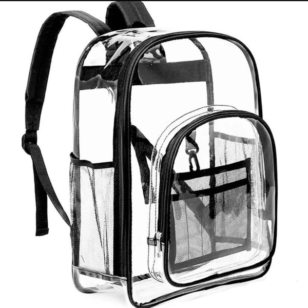 Clear Backpack for School Etsy