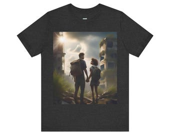 Adventurous Love Unisex Tee - Post-Apocalyptic Design