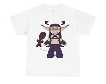 Morgan Cartoon Graphic Tee - Unisex Heavy Cotton T-Shirt with Playful Character Design