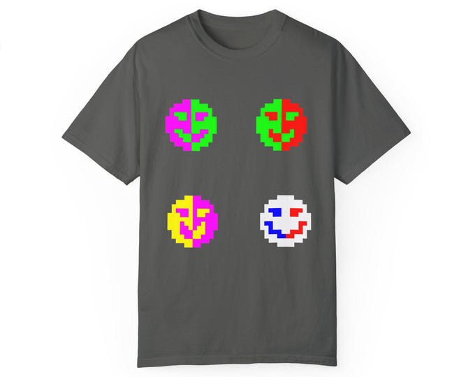 Retro Pixel Smile Unisex T-Shirt, Vintage Graphic Tee, 90s Nostalgia Apparel, Gift for Gamers, Unisex Casual Wear