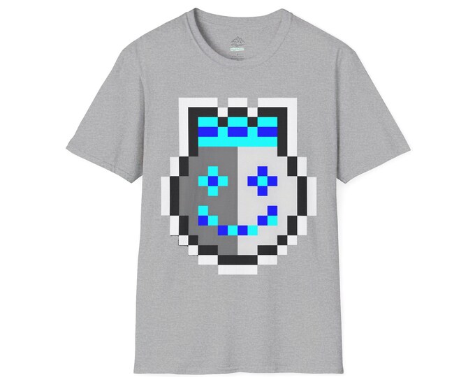 Retro Pixel Blue King T-Shirt for Gamers and Retro Pixel Art Lovers