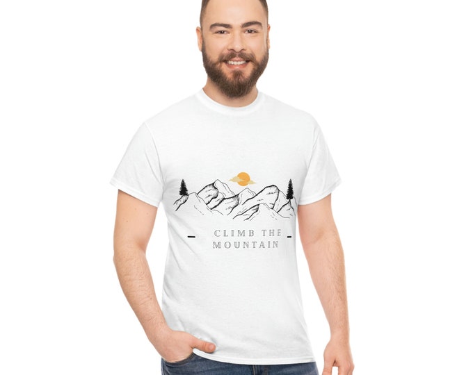 Climb the mountain Unisex Heavy Cotton Tee
