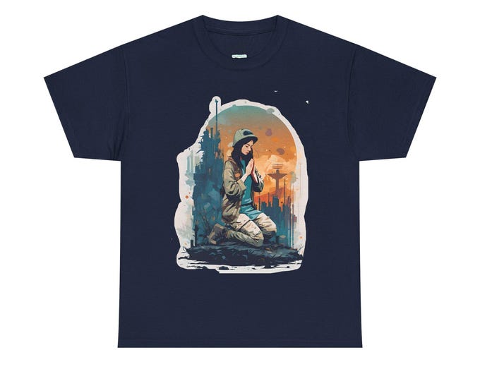 Prayer Warrior Unisex Heavy Cotton Tee - Inspirational Graphic T-Shirt for Empowerment