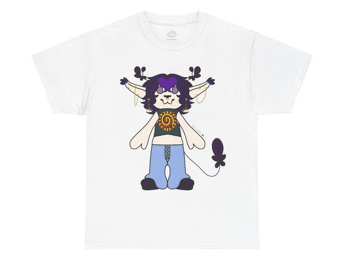 Shin Eco-Friendly Unisex Heavy Cotton Tee with Whimsical Spirit Design