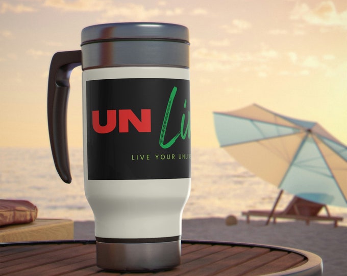 Unlived Stainless Steel Travel Mug with Handle, 14oz