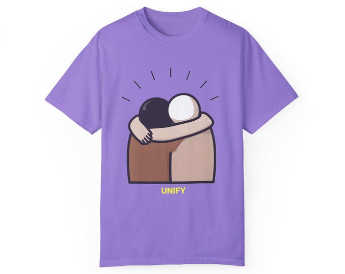 Unisex Garment-Dyed T-shirt - 'Unify' Embrace Design for Unity and Togetherness