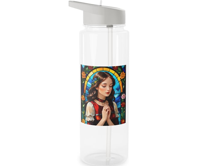 Stained Glass Inspired Tritan Water Bottle - Eco-Friendly, Reusable Hydration for Everyday Use