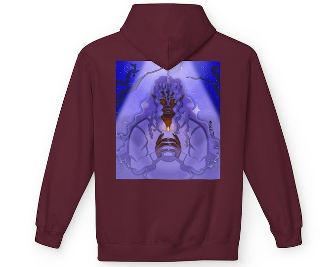 Fleece Hoodie - Unicornman Candlelit Forest Design