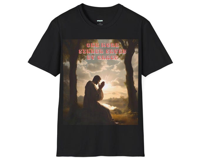 Inspirational Faith T-Shirt - 'One More Sinner Saved by Grace'