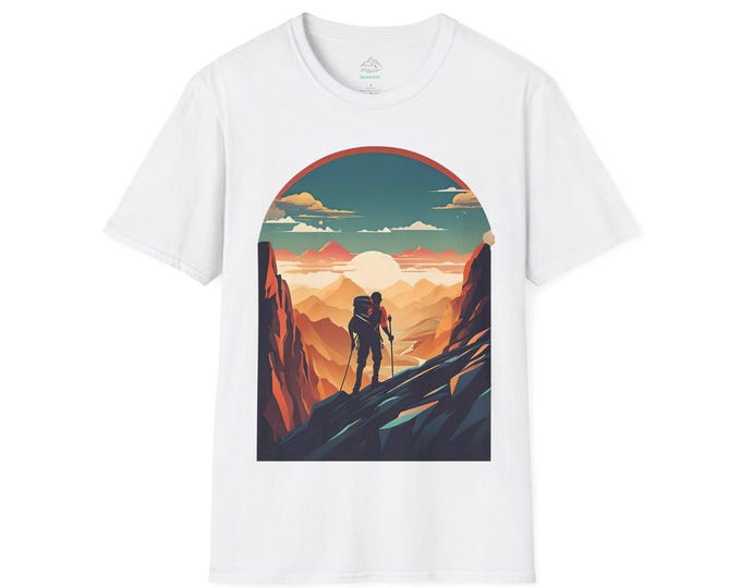 Mountain Sunset Adventure Unisex T-Shirt | Outdoor Lovers, Hiking Shirt, Adventure Apparel, Gift for Him/Her, Nature Enthusiasts
