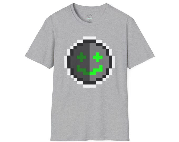 Pixelated Smiley Unisex T-Shirt - Retro Vibe for Gamers and Tech Lovers