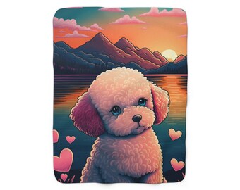 Cobertor para poodle Cobertor para amante de poodle para proprietário de poodle Cobertor para cachorro poodle para amante de cães