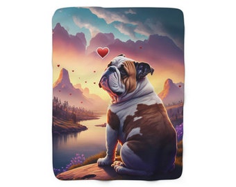 Bulldog Blanket Bulldog Lover Blanket for Bulldog Owner Bulldog Dog Blanket for Dog Lover