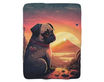 MOPS Decke Mops Liebhaber Decke für Mops Besitzer Mops Hundedecke für Hundeliebhaber