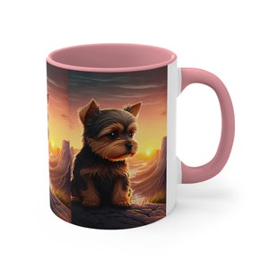 Akzent Kaffeetasse, 11oz Yorkie Keramik Kaffeetasse Kunst von Josue Ramos Drinkware Kitchen Home